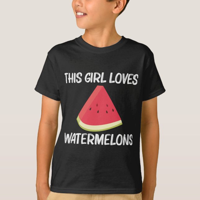 Cooles Geschenk für Mädchen Rote Melone T-Shirt (Vorderseite)