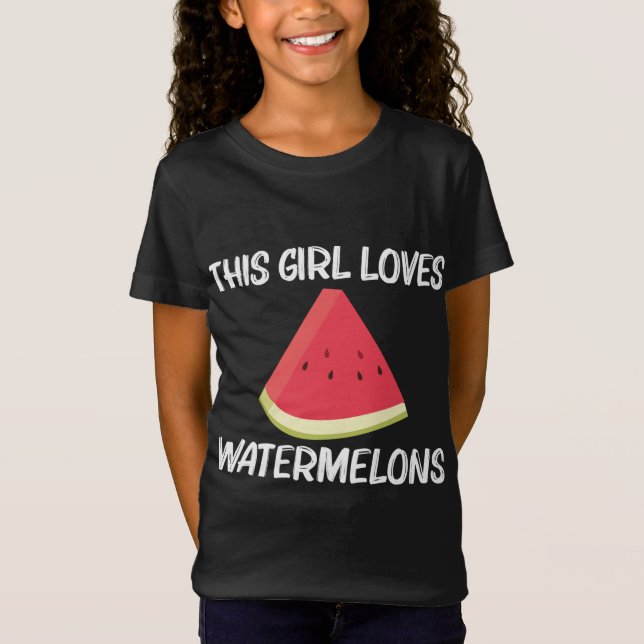 Cooles Geschenk für Mädchen Rote Melone T-Shirt (Vorderseite)