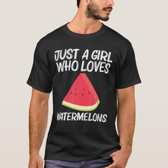 Cooles Geschenk für Mädchen Rote Melone T-Shirt (Vorderseite)