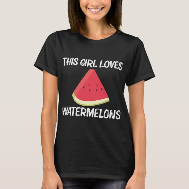 Cooles Geschenk für Mädchen Rote Melone T-Shirt (Vorderseite)