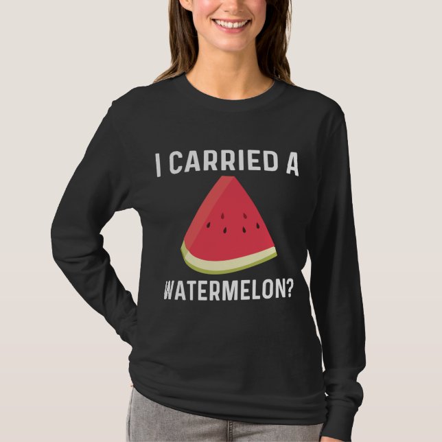 Cooles Geschenk für Männer Rote Melone T-Shirt (Vorderseite)