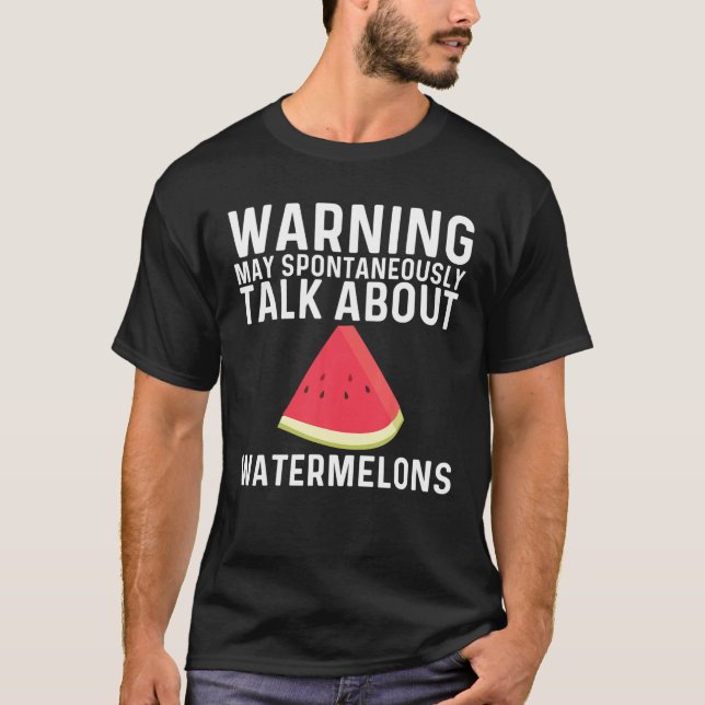 Cooles Geschenk für Männer Rote Melone T-Shirt (Vorderseite)