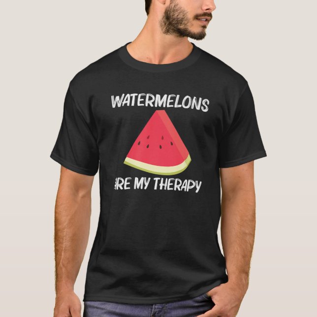 Cooles Geschenk für Männer Rote Melone T-Shirt (Vorderseite)