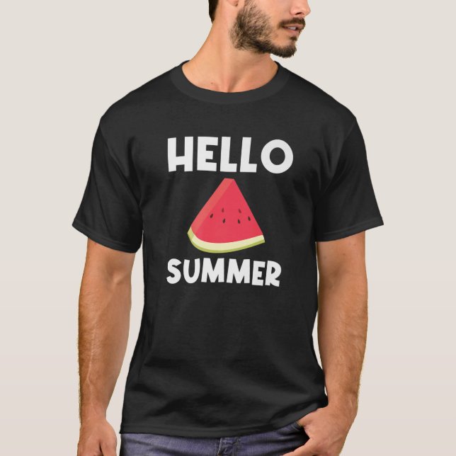 Cooles Geschenk für Männer Rote Melone T-Shirt (Vorderseite)