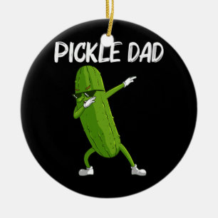 Cooles Geschenk für Vater Vater Big Dill Cucumber Keramik Ornament