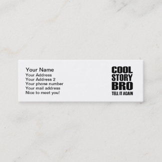 Cooles Geschichte bro sagen es wieder Mini Visitenkarte