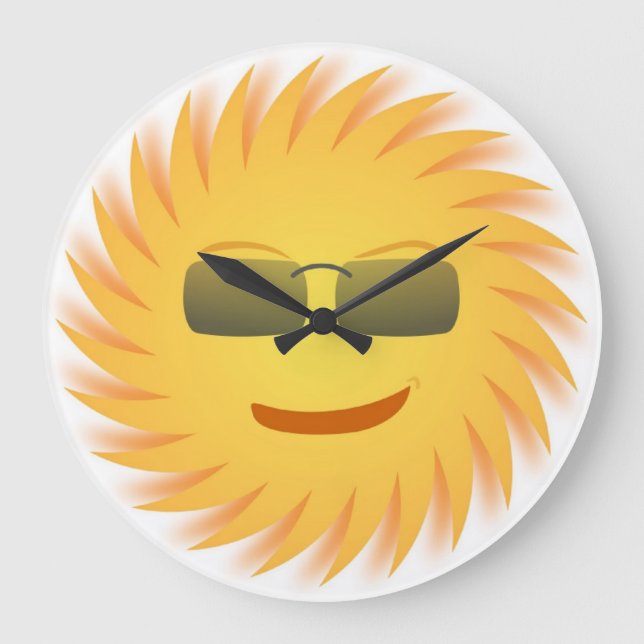 COOLES GESICHT GROßE WANDUHR (Vorderseite)