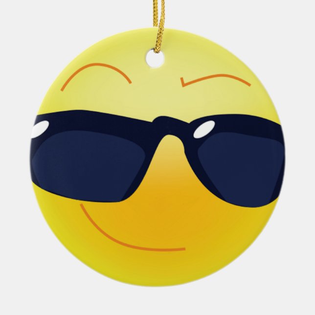 COOLES GESICHT KERAMIK ORNAMENT (Vorne)