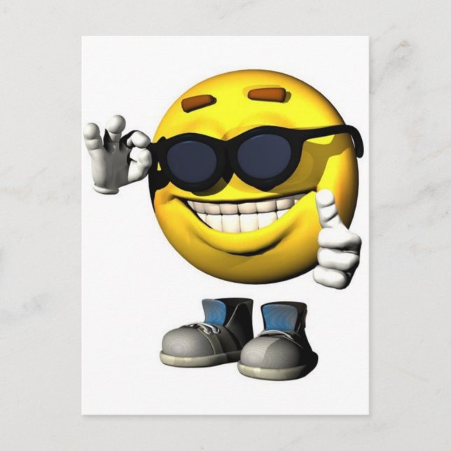 cooles Gesicht Postkarte (Vorderseite)