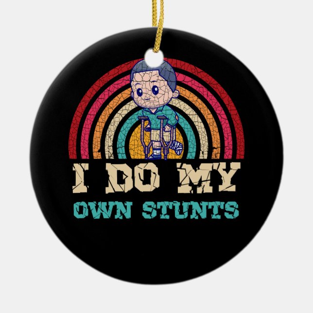 Cooles gestörtes Mängeldesign Frauen zerbrochen Keramik Ornament (Vorne)