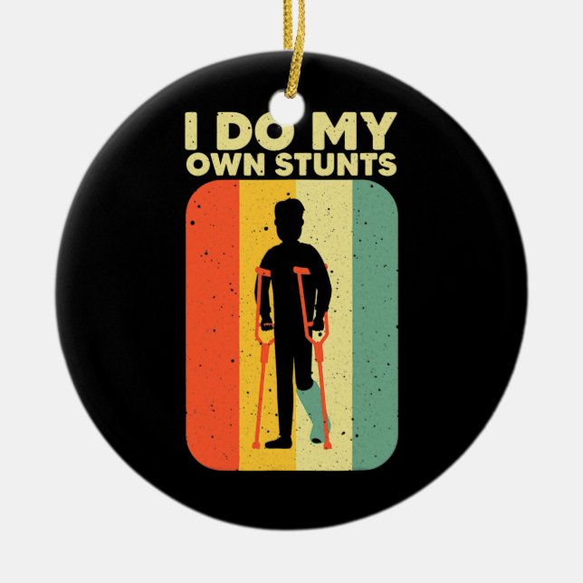 Cooles gestörtes Männerdesign Frauen zerbrochen Keramik Ornament (Vorne)