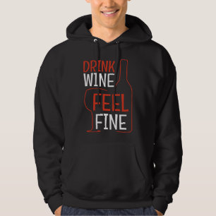 Cooles Getränk Gefühl Weinkultur und Erde Hoodie