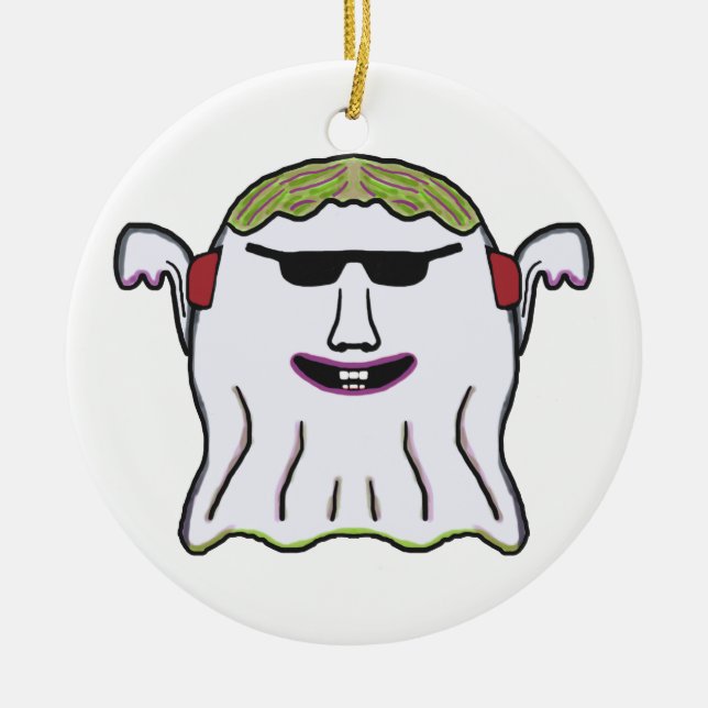 Cooles Ghost Keramik Ornament (Vorne)