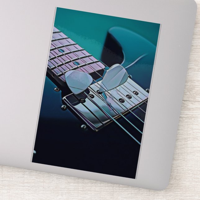 Cooles Gitarrengeschenk Aufkleber (Detail)