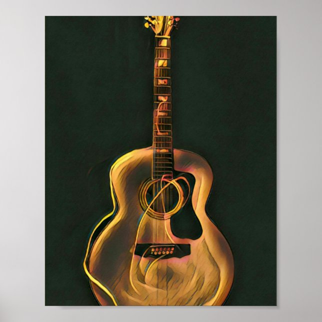 Cooles Gitarrengeschenk Poster (Vorne)