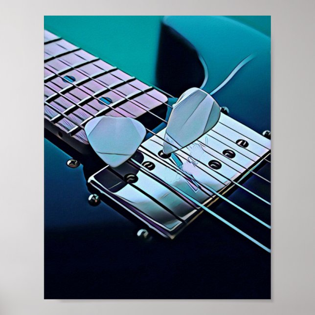 Cooles Gitarrengeschenk Poster (Vorne)