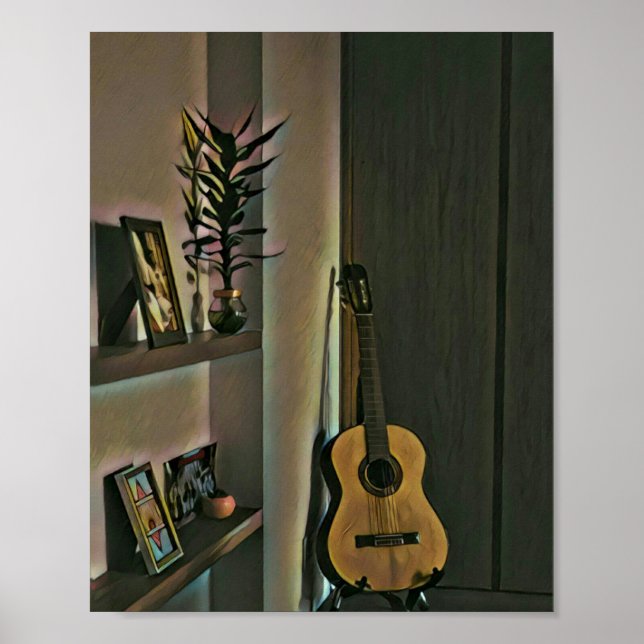Cooles Gitarrengeschenk Poster (Vorne)
