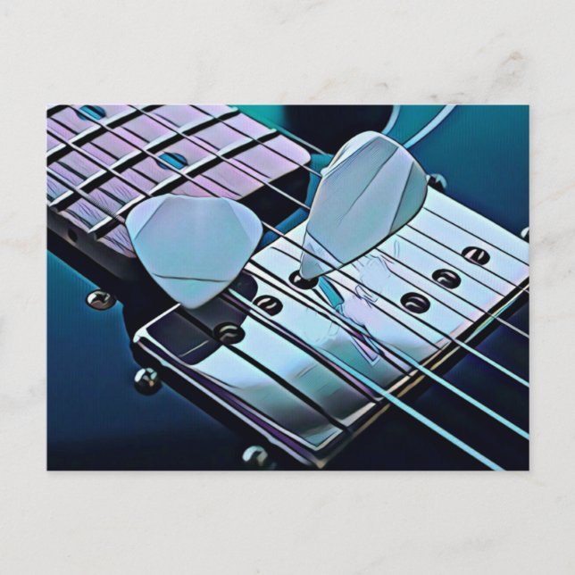 Cooles Gitarrengeschenk Postkarte (Vorderseite)