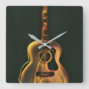 Cooles Gitarrengeschenk Quadratische Wanduhr