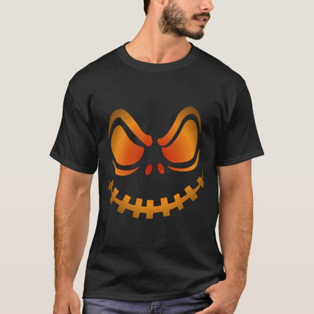Cooles glühendes Kürbis-Halloween-Shirt T-Shirt (Vorderseite)