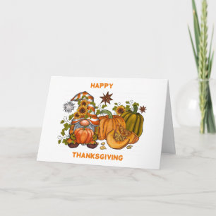 **COOLES GNOME SAGT GLÜCKLICH DANKSGIVING** KARTE