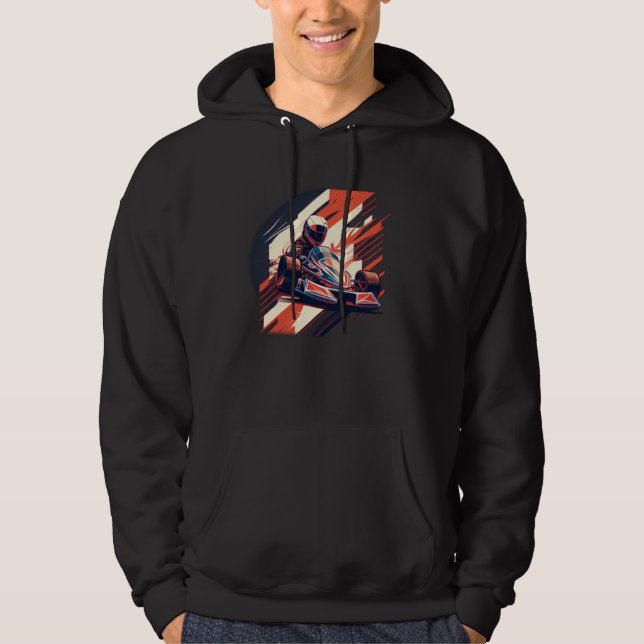 Cooles Go-Kart Hoodie (Vorderseite)