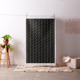 Cooles Gold Cello Musical Fan Muster Fabric Stoff