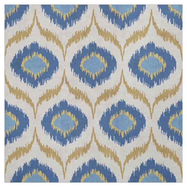 Cooles Gold- und Blaukatzenmuster Stoff (Muster)