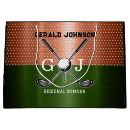 Cooles Golf Monogram Design Große Geschenktüte