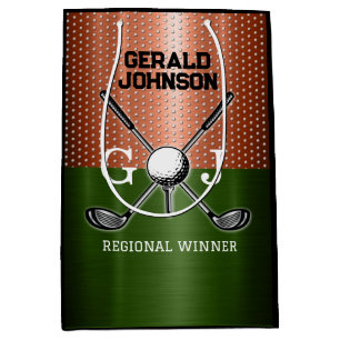 Cooles Golf Monogram Design Mittlere Geschenktüte