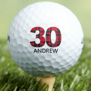 Cooles Golfer-Geschenk 30. Geburtstag kariertes De Golfball