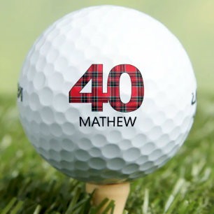 Cooles Golfer-Geschenk 40. Geburtstag kariertes De Golfball