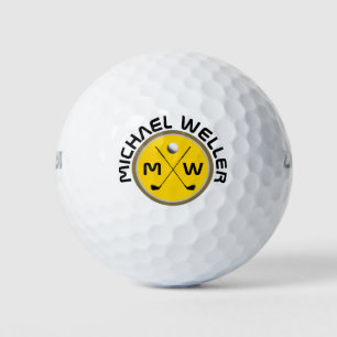 cooles golfer Logo auf gelb Golfball