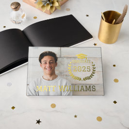 Cooles Graduate Foto Keepake Graduation Party Foil Gästebuch