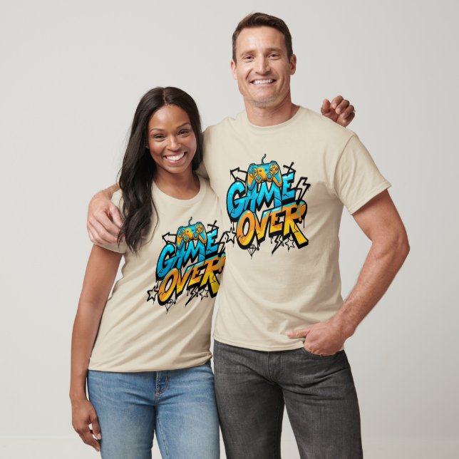 Cooles Graffiti Game Over Controller Urban Gamer T-Shirt (Unisex)
