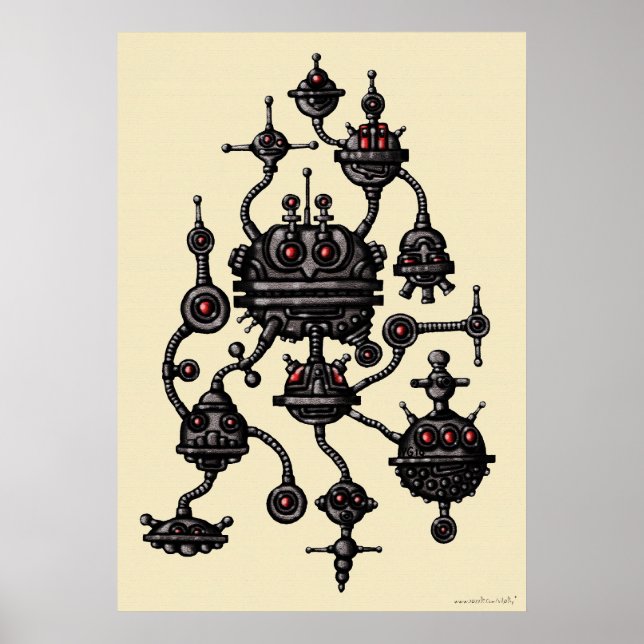 Cooles Grafikkunstposter für Robotik Poster (Vorne)