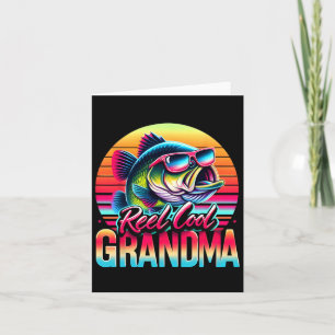 Cooles Grandma Muttertag Geschenke Funny Fishing Karte