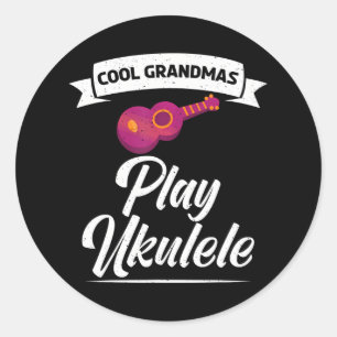 Cooles Grandmas-Spiel Ukulele Uke Music Ukulele Runder Aufkleber