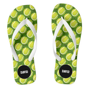 Cooles Green Tennis Pattern Sportgeschenk Flip Flops