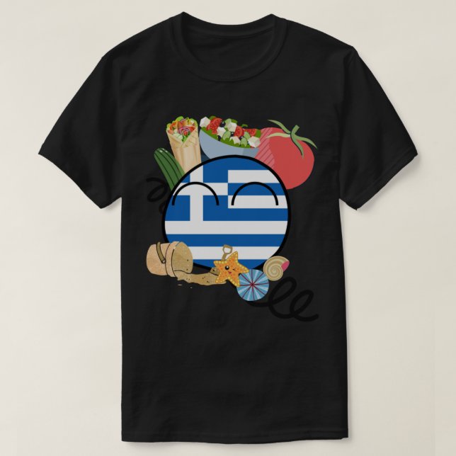 Cooles Griechenland Land T-Shirt (Design vorne)