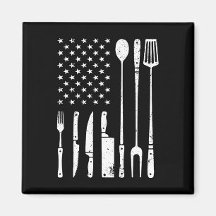 Cooles Grillen für Männer - Flag Grillen Rbeque Sm Magnet