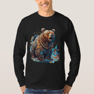 Cooles Grizzy-Bärendesign T-Shirt