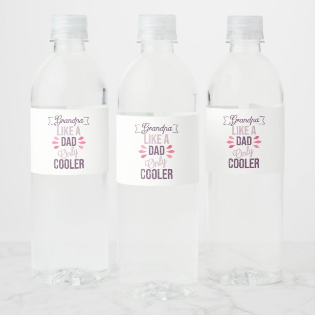 Cooles Großvater-Sprichwort Wasserflaschenetikett (Flaschen)