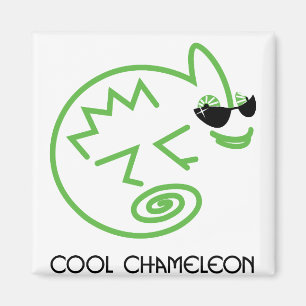 Cooles grünes Chamäleon Magnet