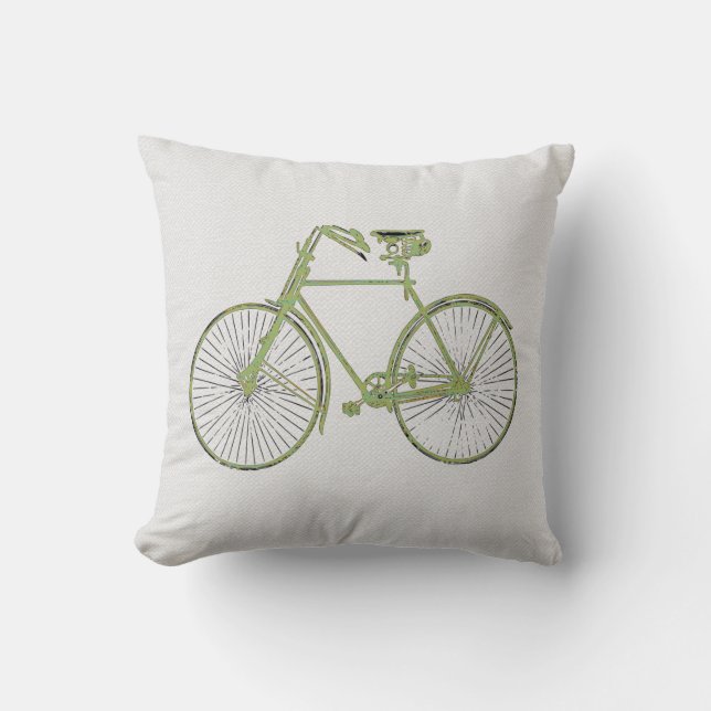 cooles, grünes Fahrrad Kissen (Vorderseite)