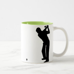 Cooles grünes Golf Zweifarbige Tasse