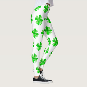 Cooles grünes irisches Kleeblatt Cloud Patricks Da Leggings