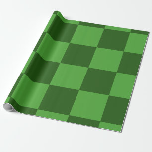 Cooles grünes Schachmuster Geschenkpapier