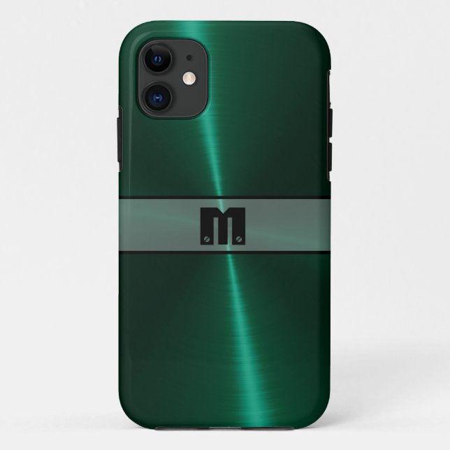 Cooles grünes Stahlmetall 14 Case-Mate iPhone Hülle (Rückseite)