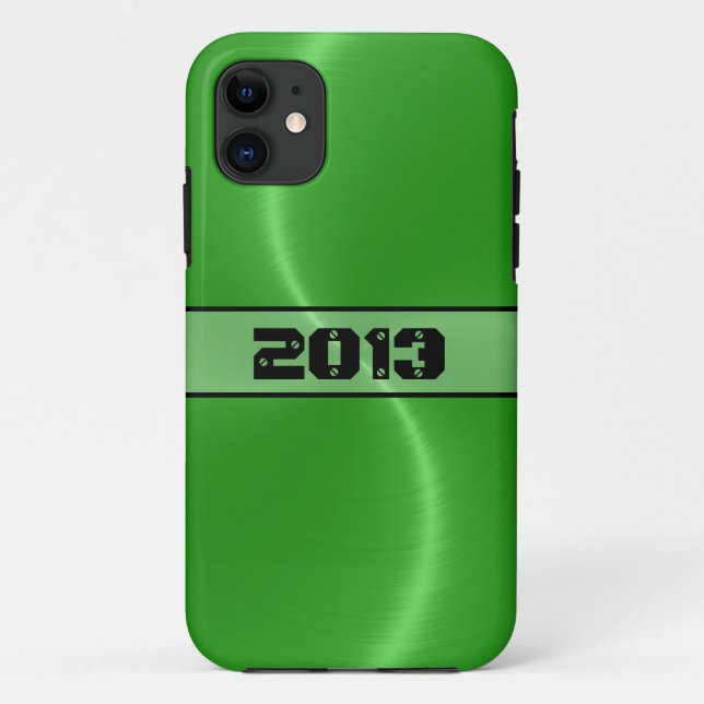 Cooles grünes Stahlmetall Case-Mate iPhone Hülle (Rückseite)